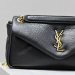 Saint Laurent Calypso Small In Plunged Lambskin Black